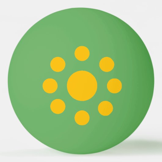 Balle ping-pong  vert/jaune  New Design BRASIL 卓球ボール (正面)