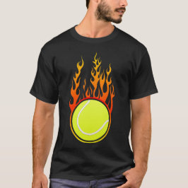 balle tennis flamme feu flame logo 3110 A Tシャツ