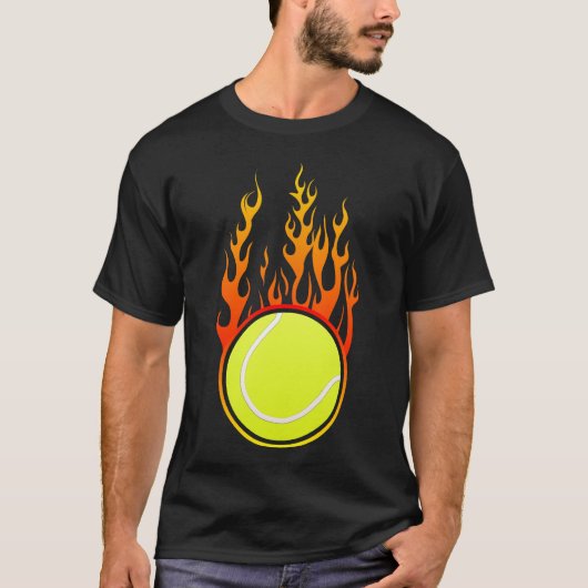 balle tennis flamme feu flame logo 3110 A Tシャツ (正面)