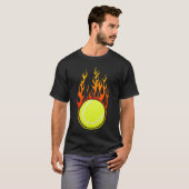 balle tennis flamme feu flame logo 3110 A Tシャツ (正面フル)