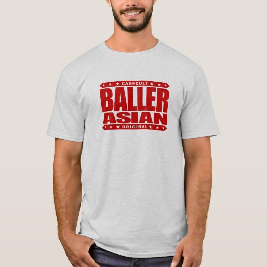 BALLERのアジア人-遺伝のギャングの食物連鎖の上 Tシャツ (正面)