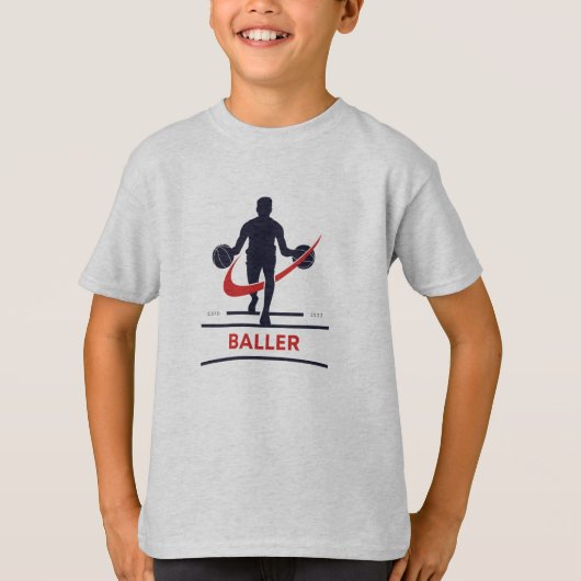 Baller - Basketball Design für Kids Tシャツ (正面)