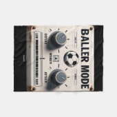 Baller Mode - White Eroded Sign Attack And Defend  フリースブランケット (正面(横))