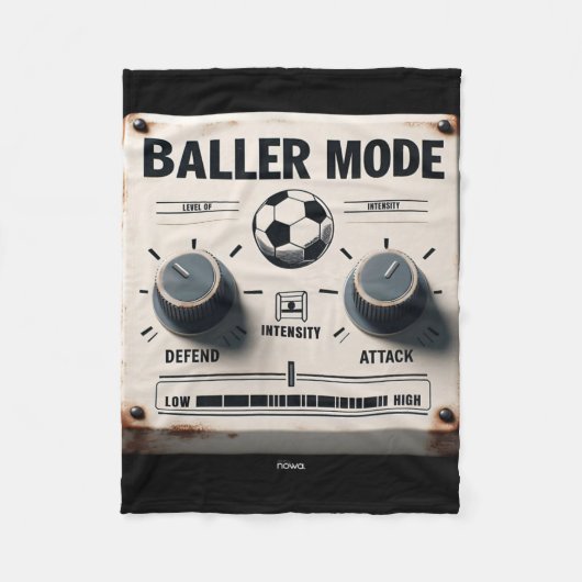 Baller Mode - White Eroded Sign Attack And Defend  フリースブランケット (正面)