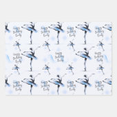 Ballerinaかわいらし Any Name誕生日ラッピング紙 ラッピングペーパーシート (正面3)