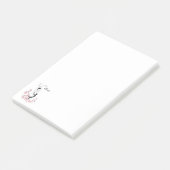 Ballerinaスケッチをピンク色にカスタマイズ ポストイット (アングル)