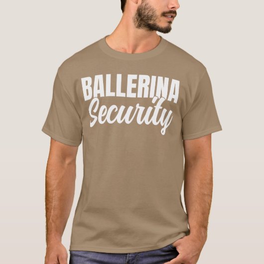 Ballerinaセキュリティマおもしろいッチング保護者のトリックまたは Tシャツ (正面)