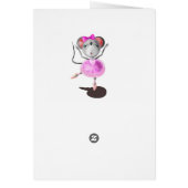 Ballerinaマウス誕生日カード – カスタマイズ可能 (裏面)