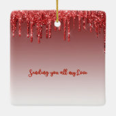 Ballerina踊りで祖父母のクリスマスCe セラミックオーナメント (裏面)