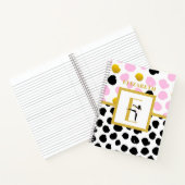 Ballerina10代の Dance Stepsジャーナルログレコード ノートブック (内部)