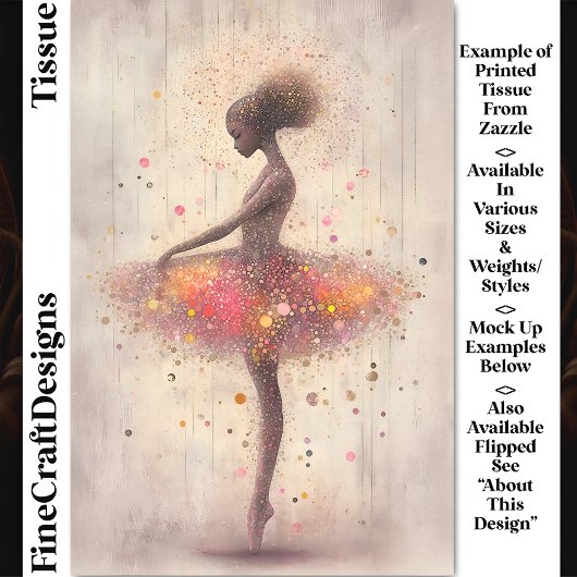 Ballerina、モダングリッターとドットDN4Lデコページ 薄葉紙
