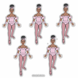 Ballerina 14" x 14"カットカスタムビニールステッカー#1 シール