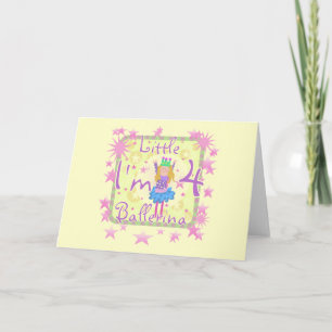 Ballerina 4th Birthday Tshirts and Gifts カード