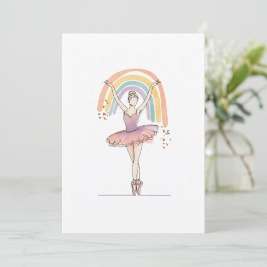 ballerina and rainbow 招待状 (スタンド正面)
