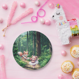 Ballerina animals ペーパープレート