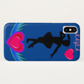 Ballerina apple IPhone Xケース。パーソナライズされた名前 Case-Mate iPhoneケース (裏面(横))