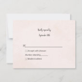 Ballerina Baby Girl Shower Tutu Elegant Giraffe 出欠カード (裏面)