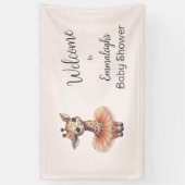 Ballerina Baby Girl Shower Tutu Giraffe Welcome 横断幕 (縦)