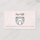 Ballerina Baby Shower Tutu Giraffe Diaper Game エンクロージャーカード (裏面)