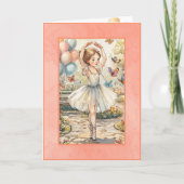 Ballerina Birthday Card Digital Download  カード (正面)