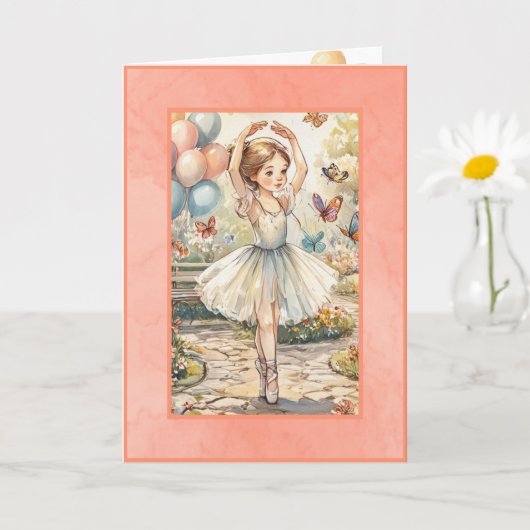 Ballerina Birthday Card Digital Download  カード (小さな植物)