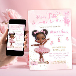 Ballerina Birthday - Tutu Cute Ballerina party 招待状