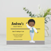 Ballerina boy – 背景色を選択 招待状 (スタンド正面)