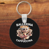 Ballerina Cappuccina Italian Brainrot Meme Funny キーホルダー (正面)