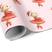 Ballerina Christmas Gift Wrap Paper for kids ラッピングペーパー (ロールコーナー)
