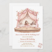 Ballerina Dance and Twirl 5th Birthday Girl  招待状 (正面/裏面)