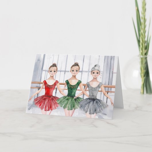 Ballerina Dance Christmas Card シーズンカード (正面)