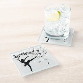 Ballerina Dance with Me Music Note ガラスコースター (アングル)