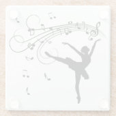 Ballerina Dance with Me Music Note ガラスコースター (裏面)