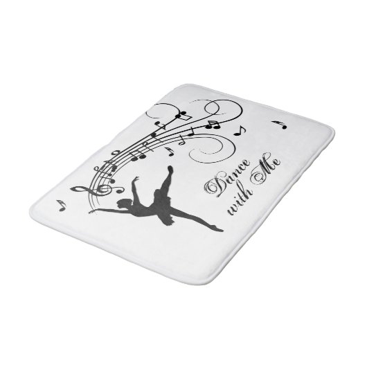 Ballerina Dance with Me Music Note バスマット (アングル)