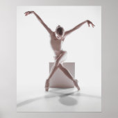Ballerina Dancer Modern Photography Art ポスター (正面)