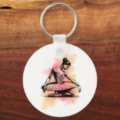 Ballerina Dancing in Color  キーホルダー (正面)