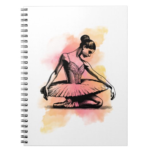 Ballerina Dancing in Color ノートブック (正面)