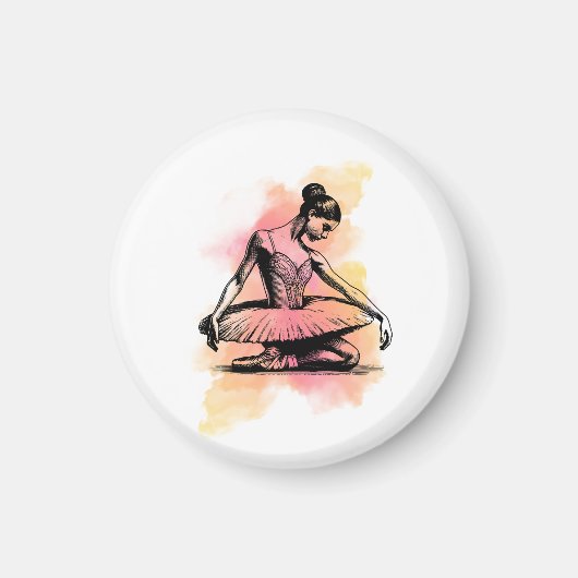 Ballerina Dancing in Color  マグネット (正面)