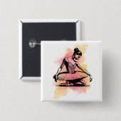 Ballerina Dancing in Color  缶バッジ (正面&裏面)