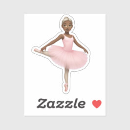 Ballerina Emoji in Pink Tutu シール