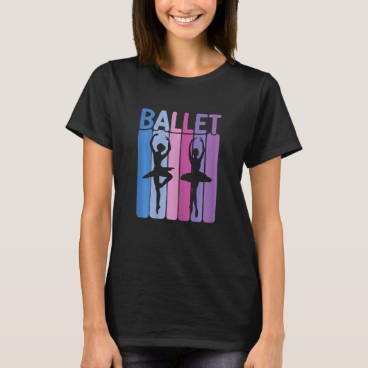 Ballerina Girl Ballet Barre Ballet Dancer Pointe S Tシャツ (正面)