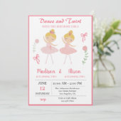 Ballerina Girl Joint Birthday Party 招待状 (スタンド正面)