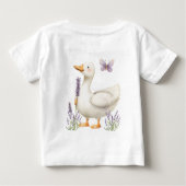 Ballerina Goose Cute Lavender Tutu Toddler  ベビーTシャツ (裏面)