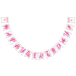 Ballerina Happy Birthday Banner バンティングフラッグ
