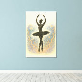 Ballerina in Graziöser Anmut - Sanfte Farben キャンバスプリント (インサイチュ (ウッドフロア))