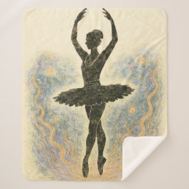 Ballerina in Graziöser Anmut - Sanfte Farben シェルパブランケット