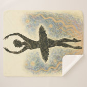 Ballerina in Graziöser Anmut - Sanfte Farben シェルパブランケット (正面(横))