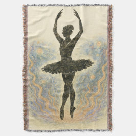 Ballerina in Graziöser Anmut - Sanfte Farben スローブランケット