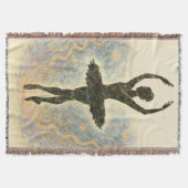 Ballerina in Graziöser Anmut - Sanfte Farben スローブランケット (正面)