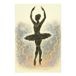 Ballerina in Graziöser Anmut - Sanfte Farben フォトプリント
